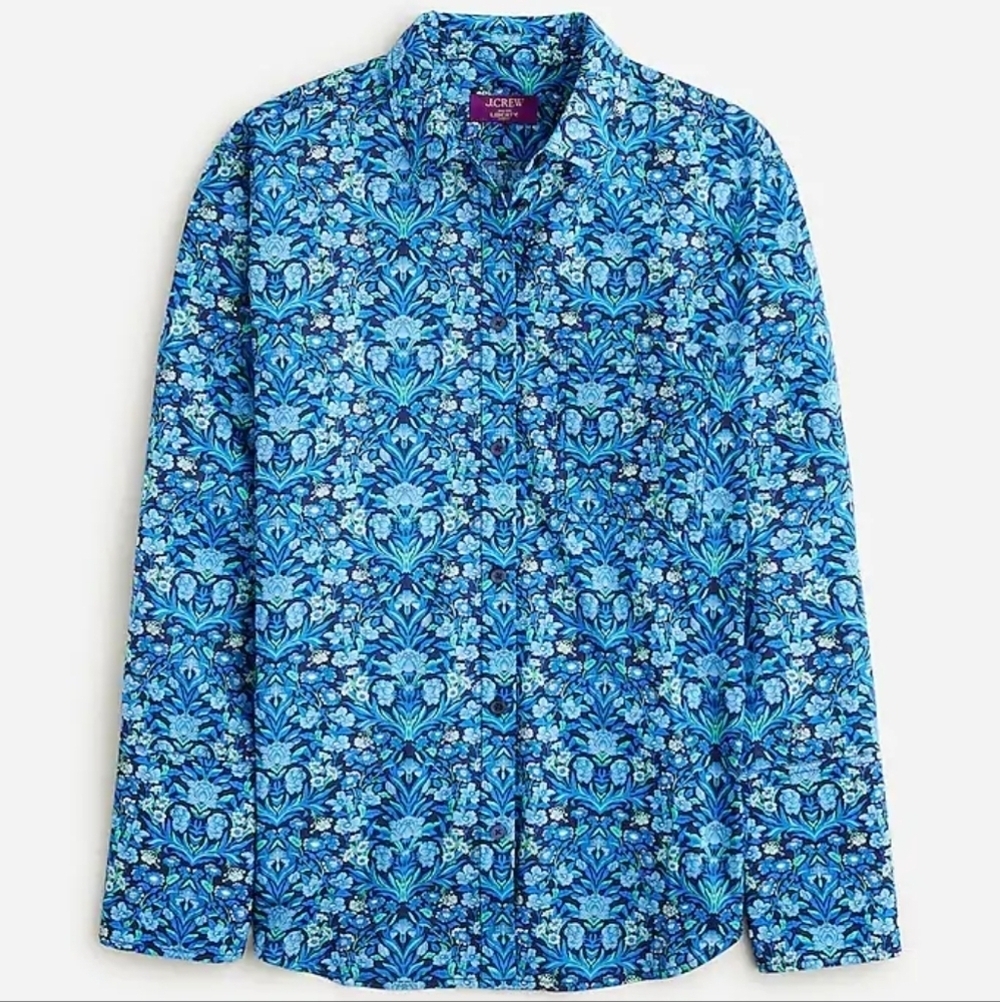 J Crew Liberty Sea Grass Garçon Classic Button Down 00